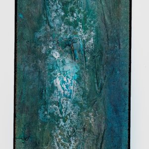 Wasserfall 2, 30x80cm Acrylmischtechnik auf Leinwand