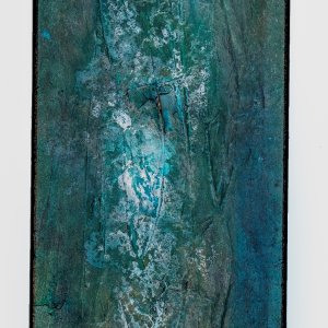 Wasserfall 2 30x80cm Acrylmischtechnik auf Leinwand