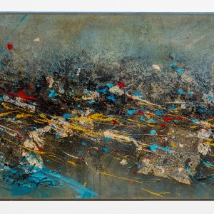 Universum 50x100cm Acrylmischtechnik auf Leinwand