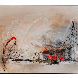 summende Libellen 60x80cm Acrylmischtechnik auf Leinwand